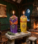 Cycle of Renewal · Crystal Herb Spell Candles