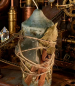 Herbal Elemental Wish Candles with Raw Crystals - Image 5