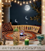 Herbal Elemental Wish Candles with Raw Crystals - Image 6